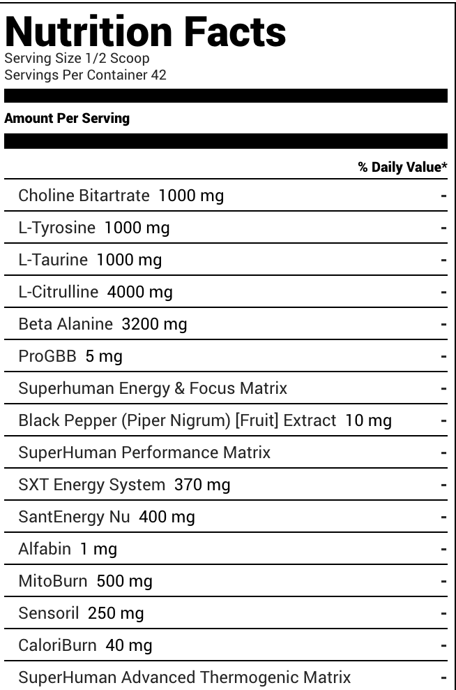 Alpha Lion Superhuman Burn Hulk Juice