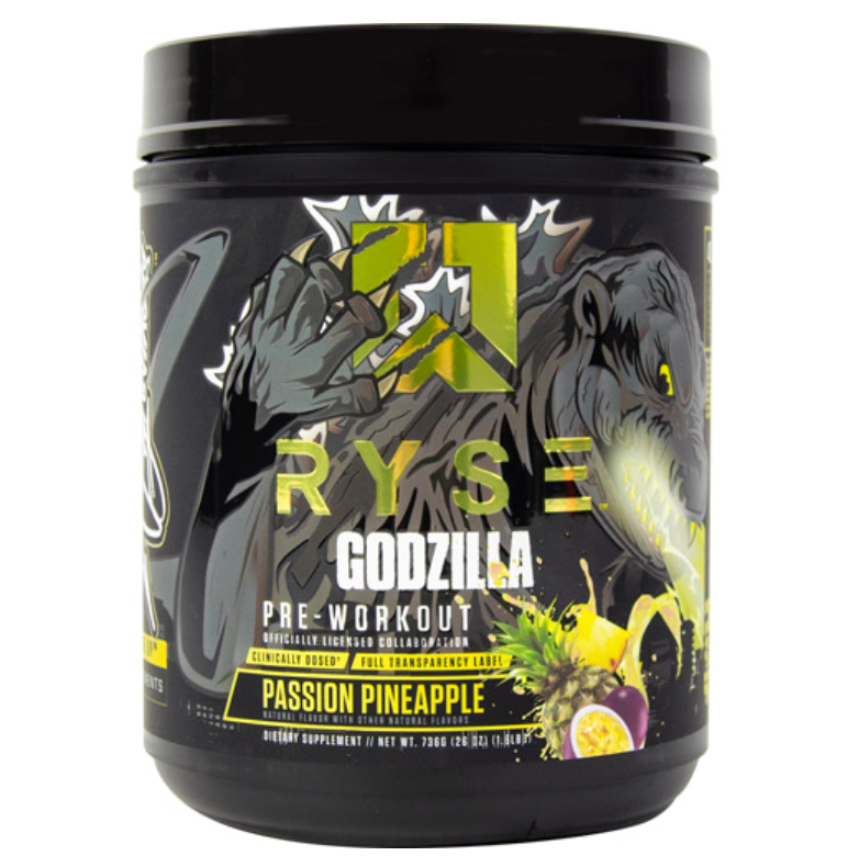 Ryse Supplements Pre-Workout Godzilla Passion Pineapple
